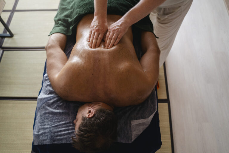 Deep tissue massage for back muscle tension